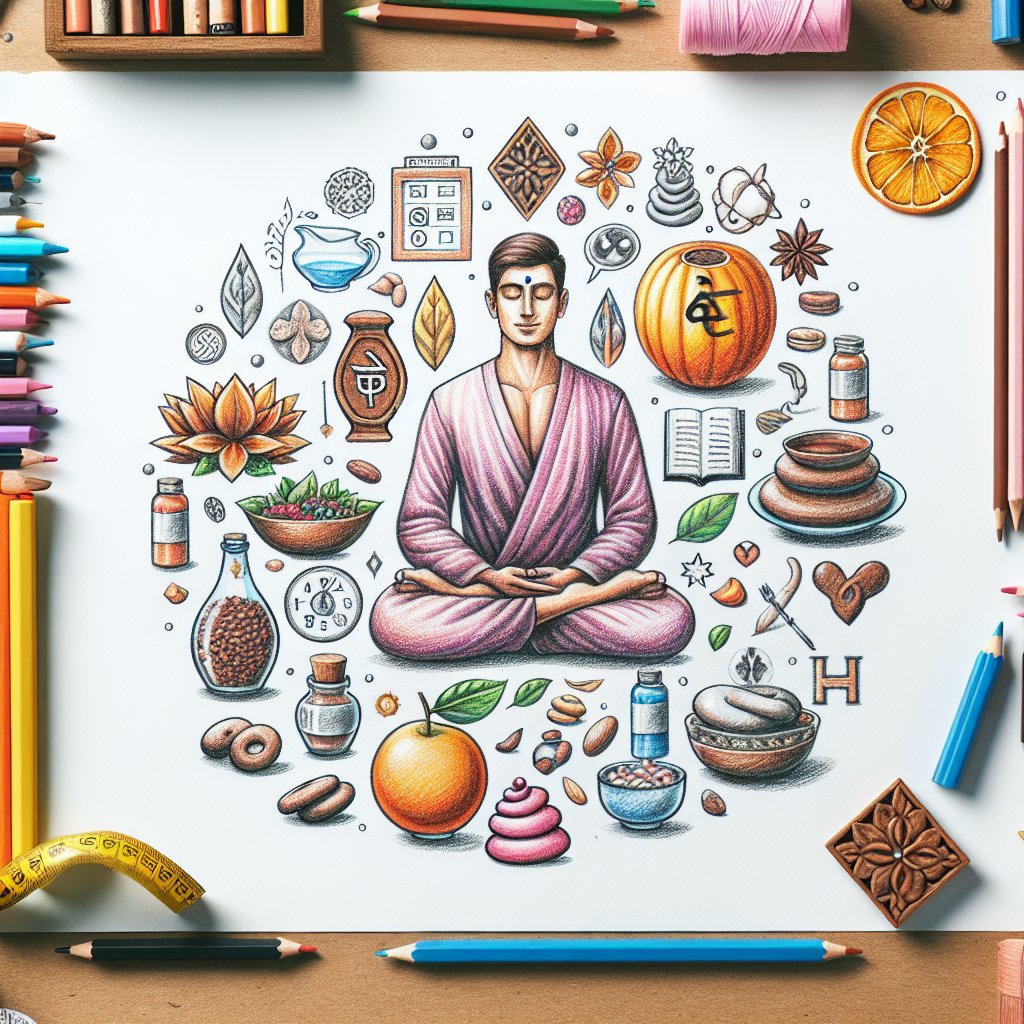 Pastelková ilustrace znázorňující téma: Zdraví a životní styl
