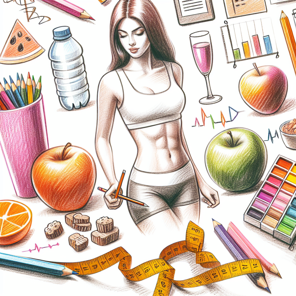 Pastelková ilustrace znázorňující téma: Hubnutí