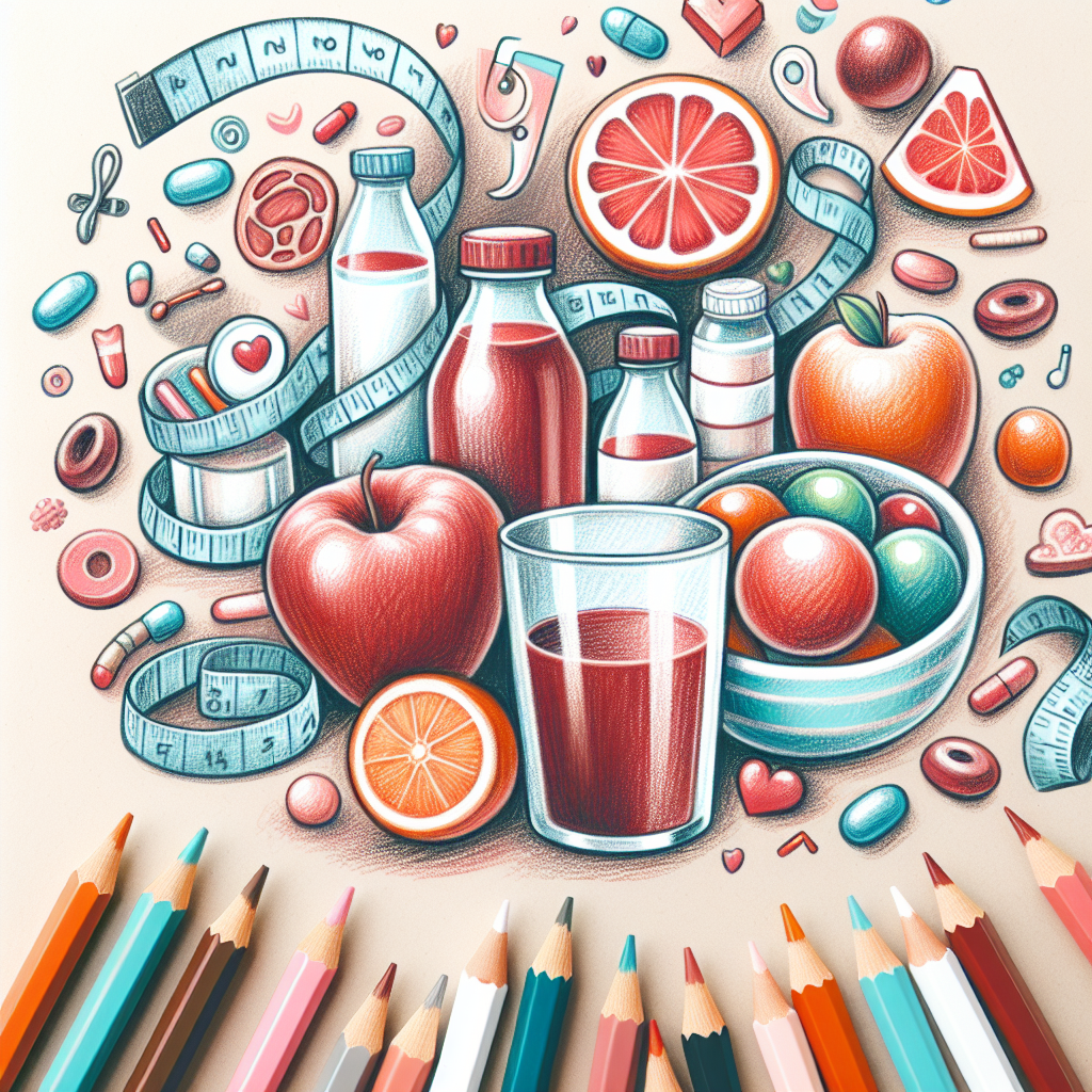 Pastelková ilustrace znázorňující téma: Hubnutí a zdraví
