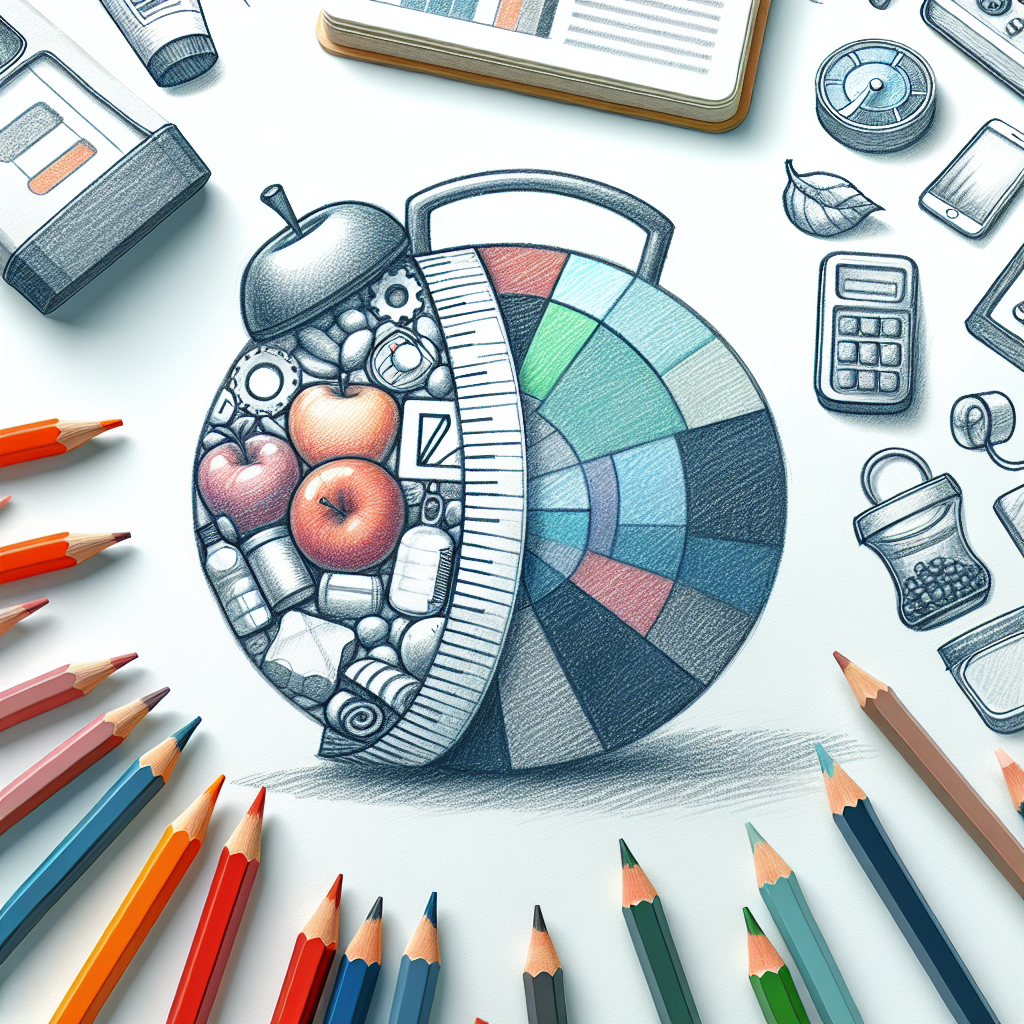 Pastelková ilustrace znázorňující téma: Hubnutí