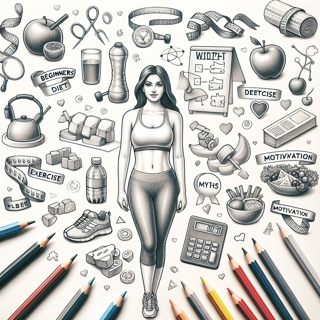 Pastelková ilustrace znázorňující téma: Hubnutí