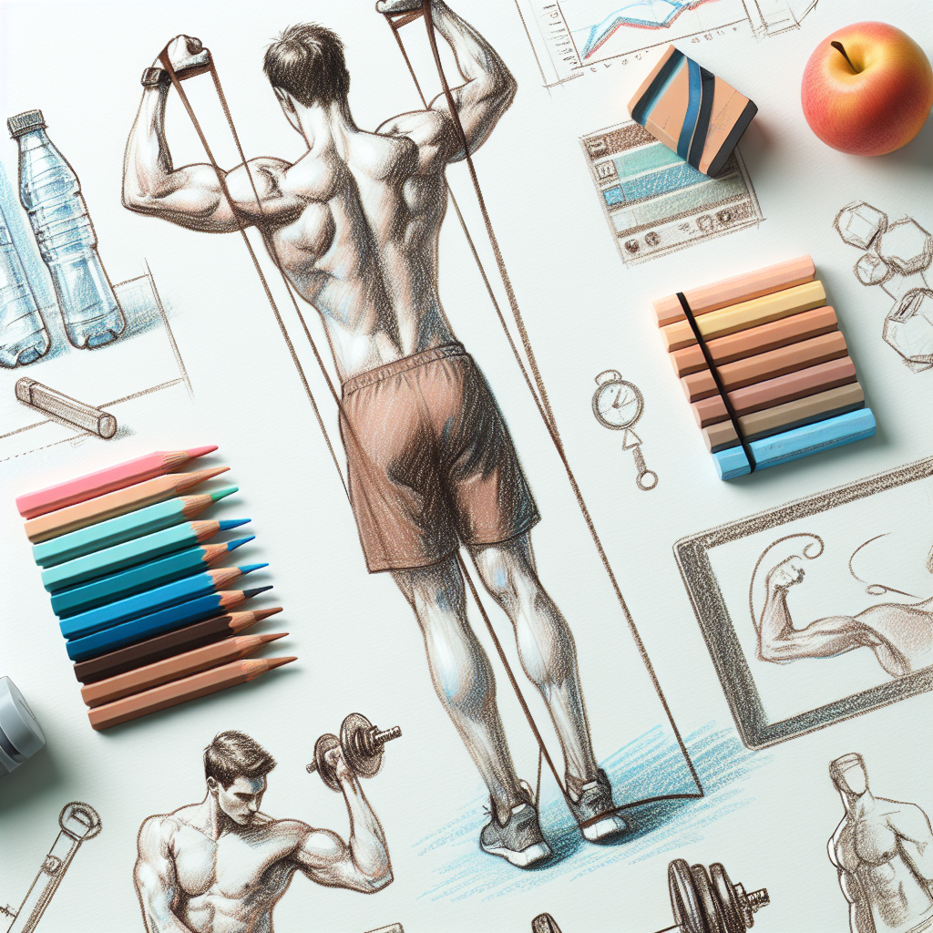 Pastelková ilustrace znázorňující téma: Cvičení a zdraví