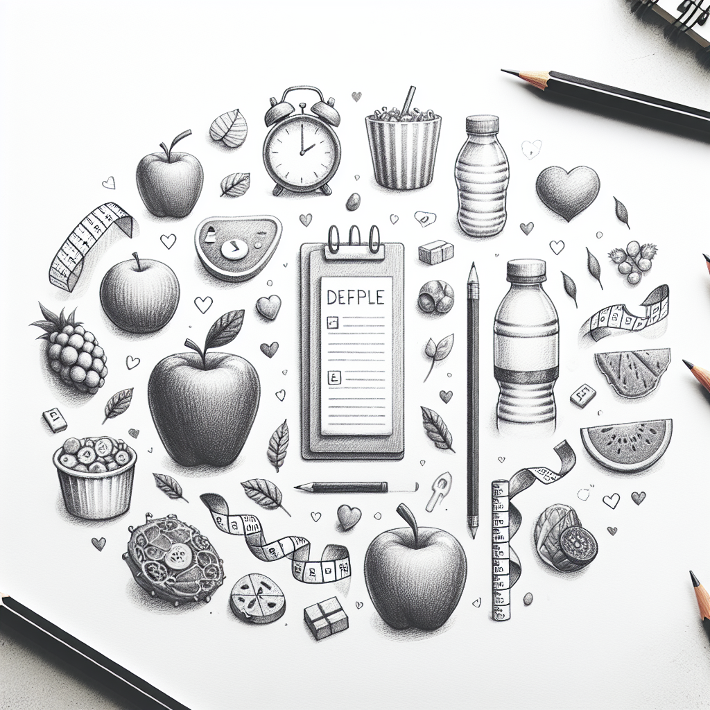 Pastelková ilustrace znázorňující téma: Hubnutí