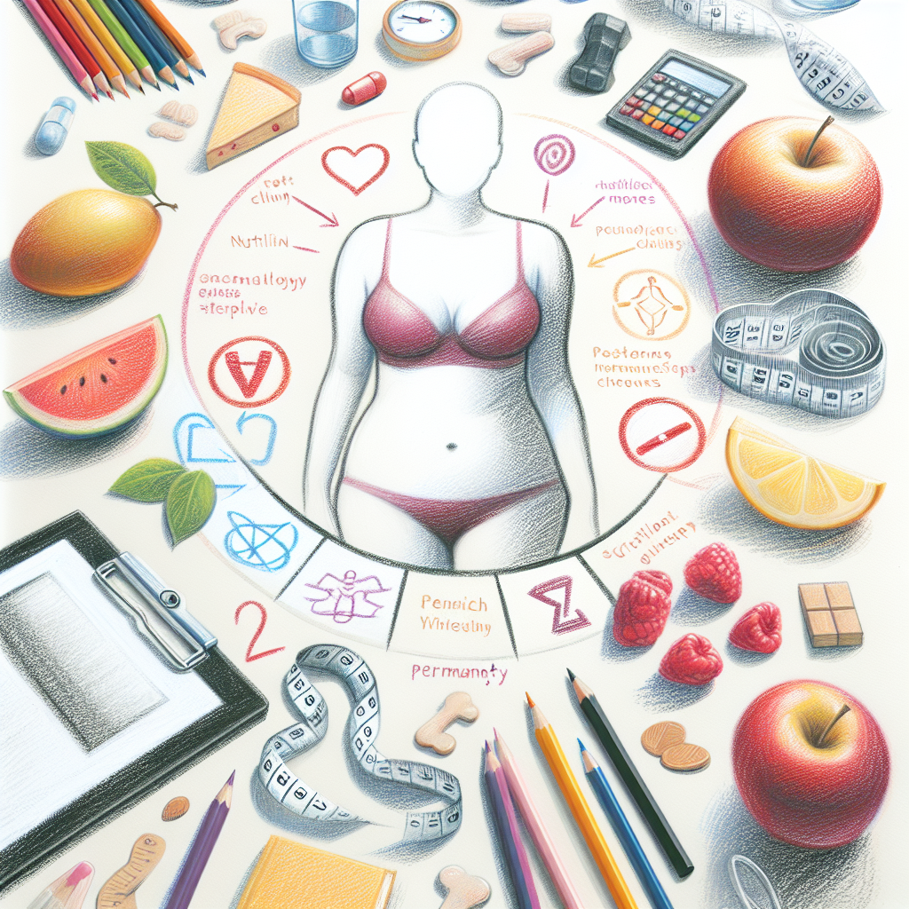 Pastelková ilustrace znázorňující téma: Hubnutí