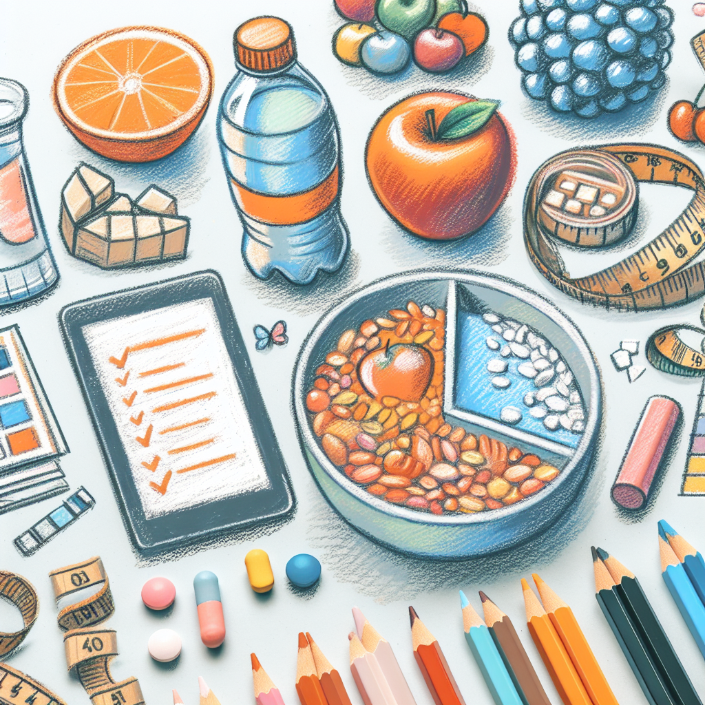 Pastelková ilustrace znázorňující téma: Hubnutí
