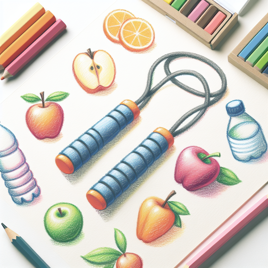 Pastelková ilustrace znázorňující téma: Hubnutí