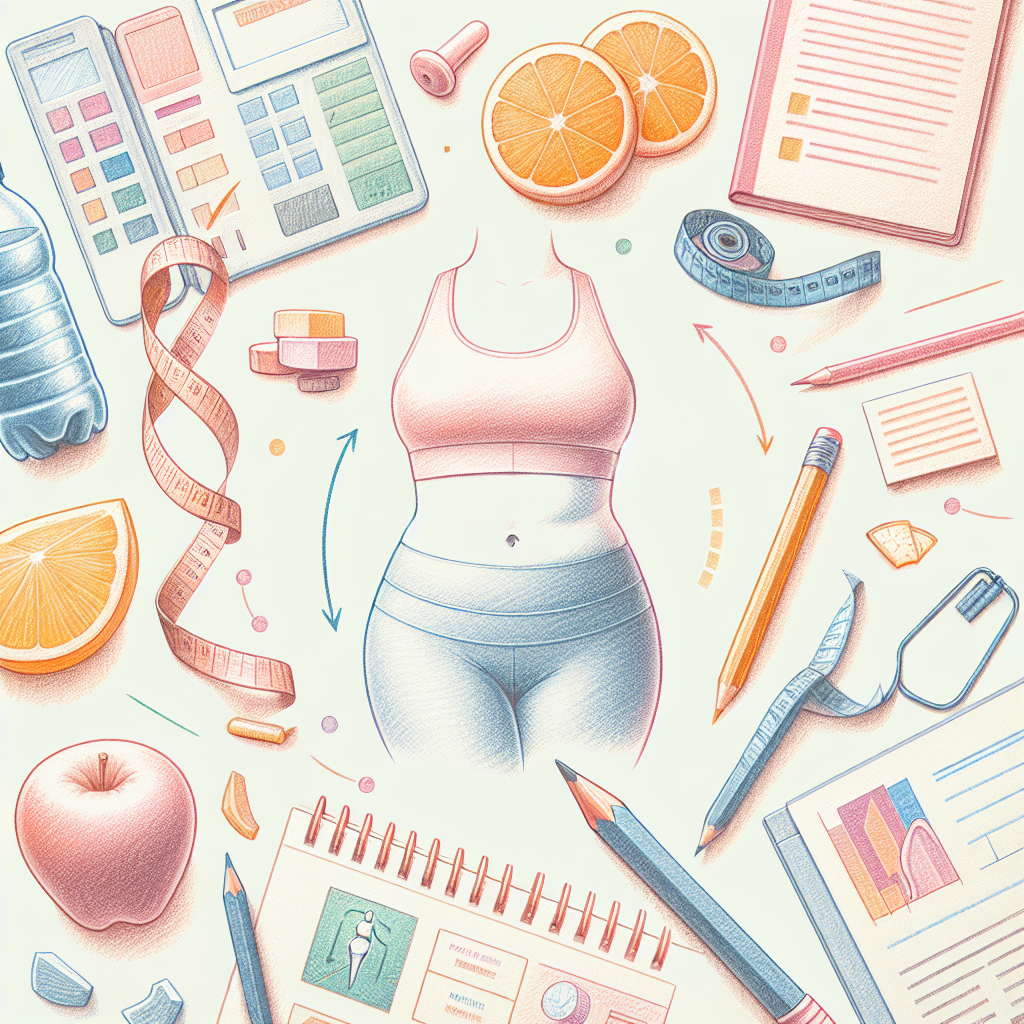 Pastelková ilustrace znázorňující téma: Hubnutí