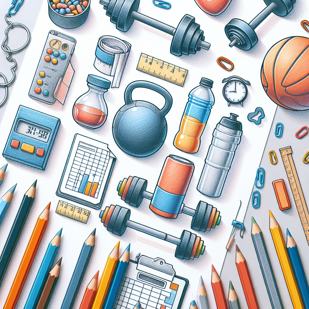 Pastelková ilustrace znázorňující téma: Sport a výživa