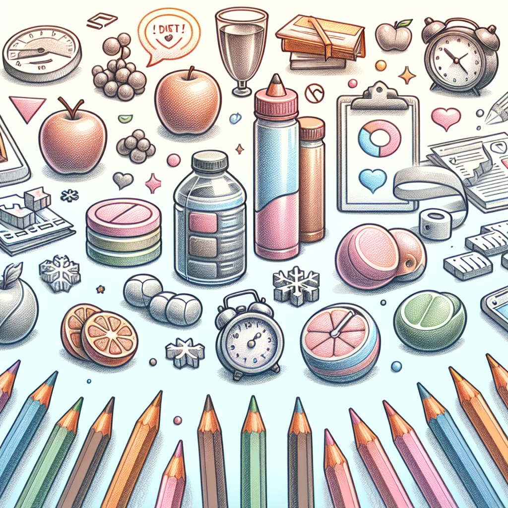 Pastelková ilustrace znázorňující téma: Hubnutí