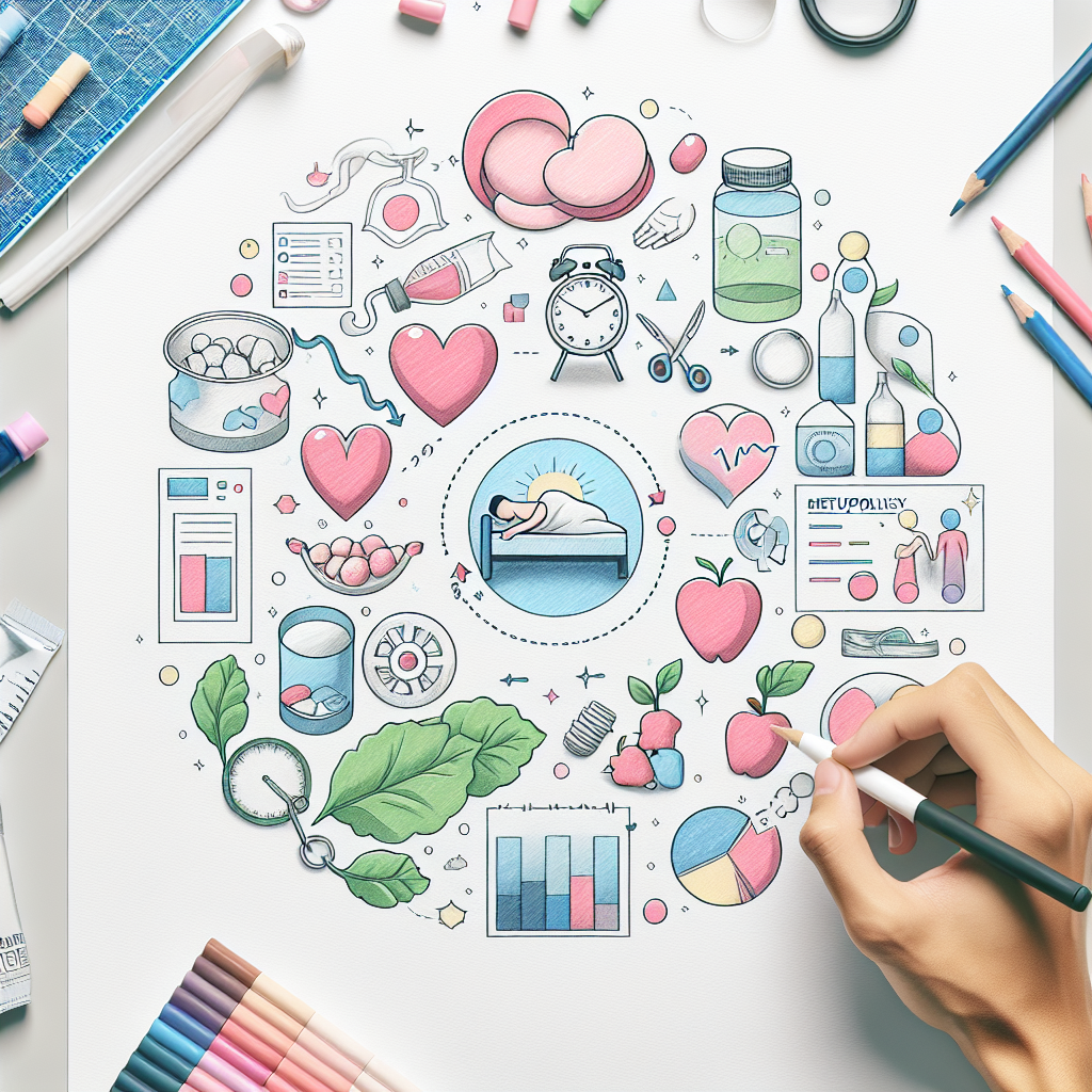Pastelková ilustrace znázorňující téma: Zdraví a životní styl