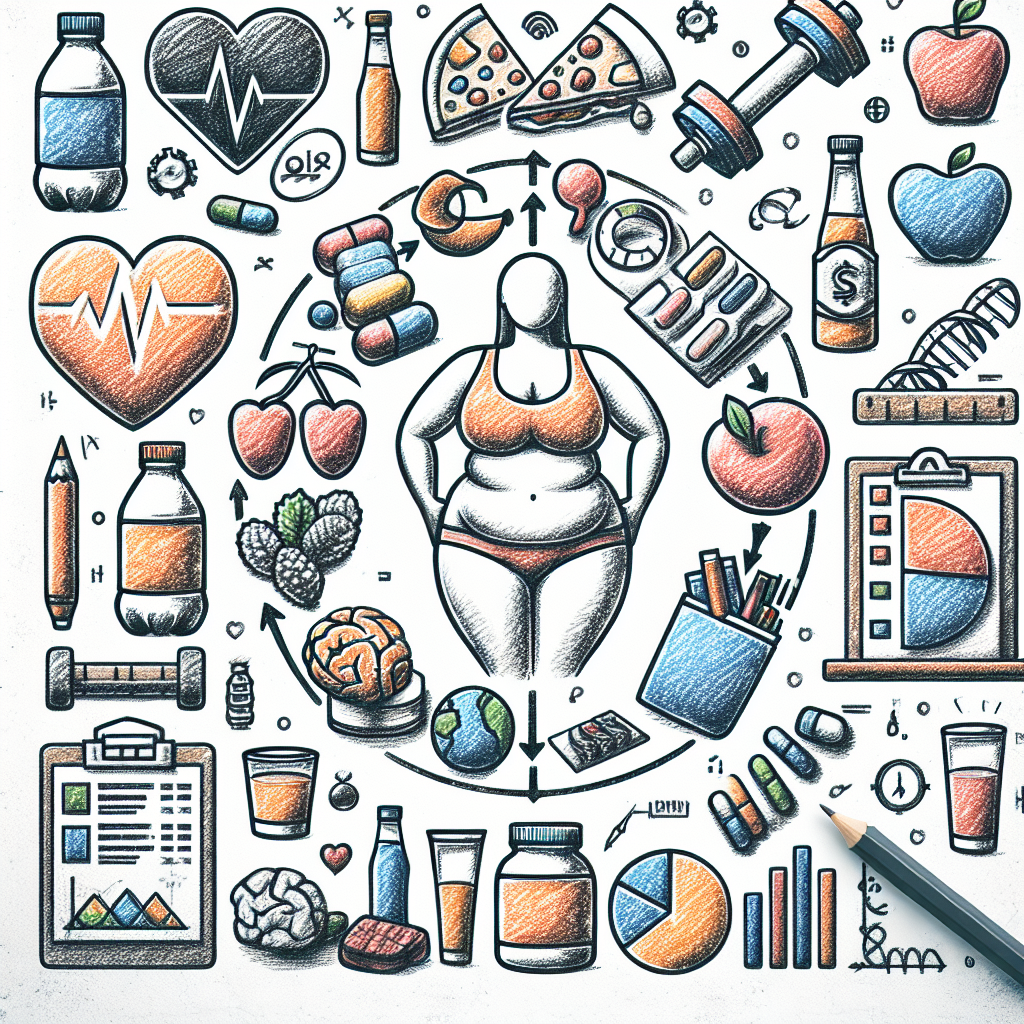 Pastelková ilustrace znázorňující téma: Zdraví a hubnutí