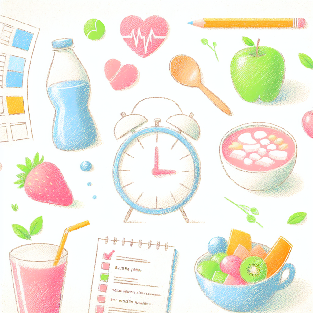 Pastelková ilustrace znázorňující téma: Zdravé hubnutí