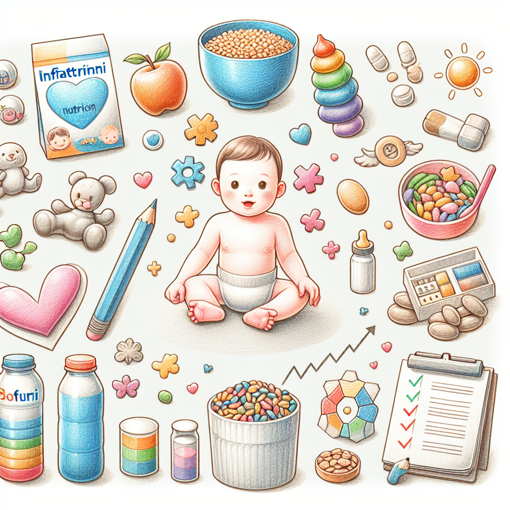 Pastelková ilustrace znázorňující téma: Výživa pro kojence