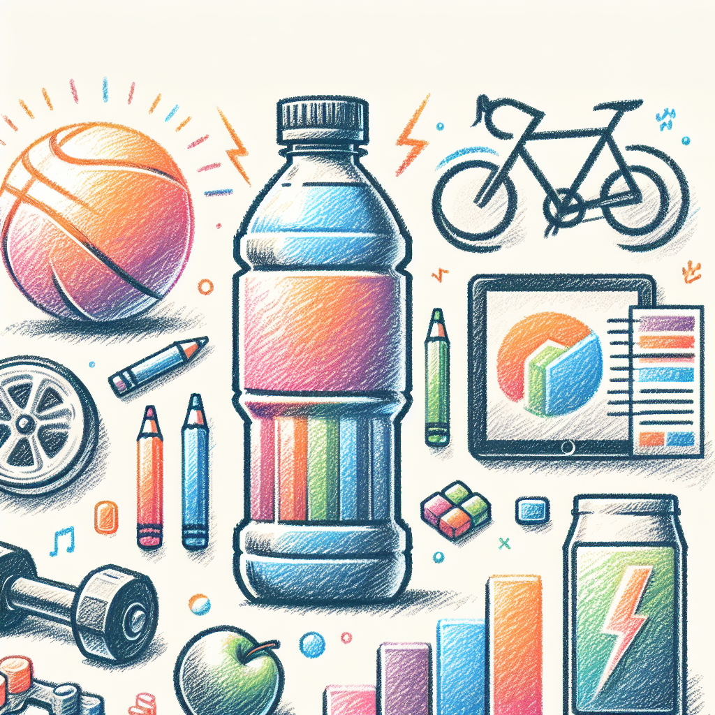 Pastelková ilustrace znázorňující téma: Sportovní výživa