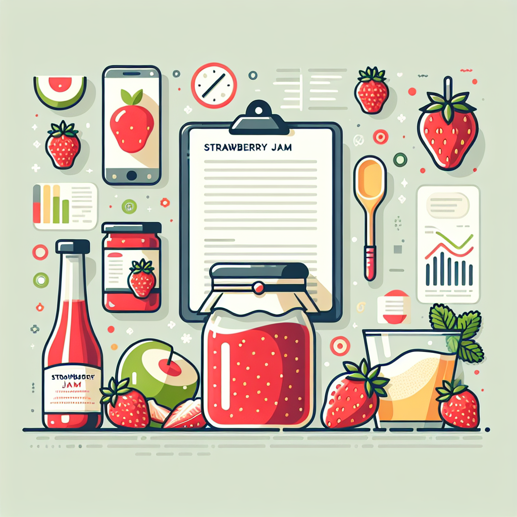Ilustrace znázorňující téma: jahodová marmeláda recept