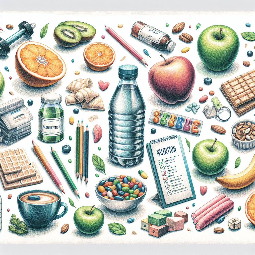 Pastelková ilustrace znázorňující téma: Výživa