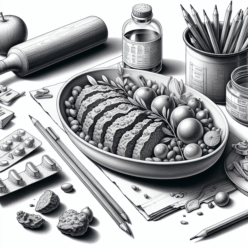 Pastelková ilustrace znázorňující téma: Recepty