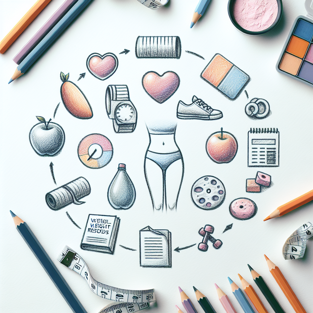 Pastelková ilustrace znázorňující téma: Hubnutí