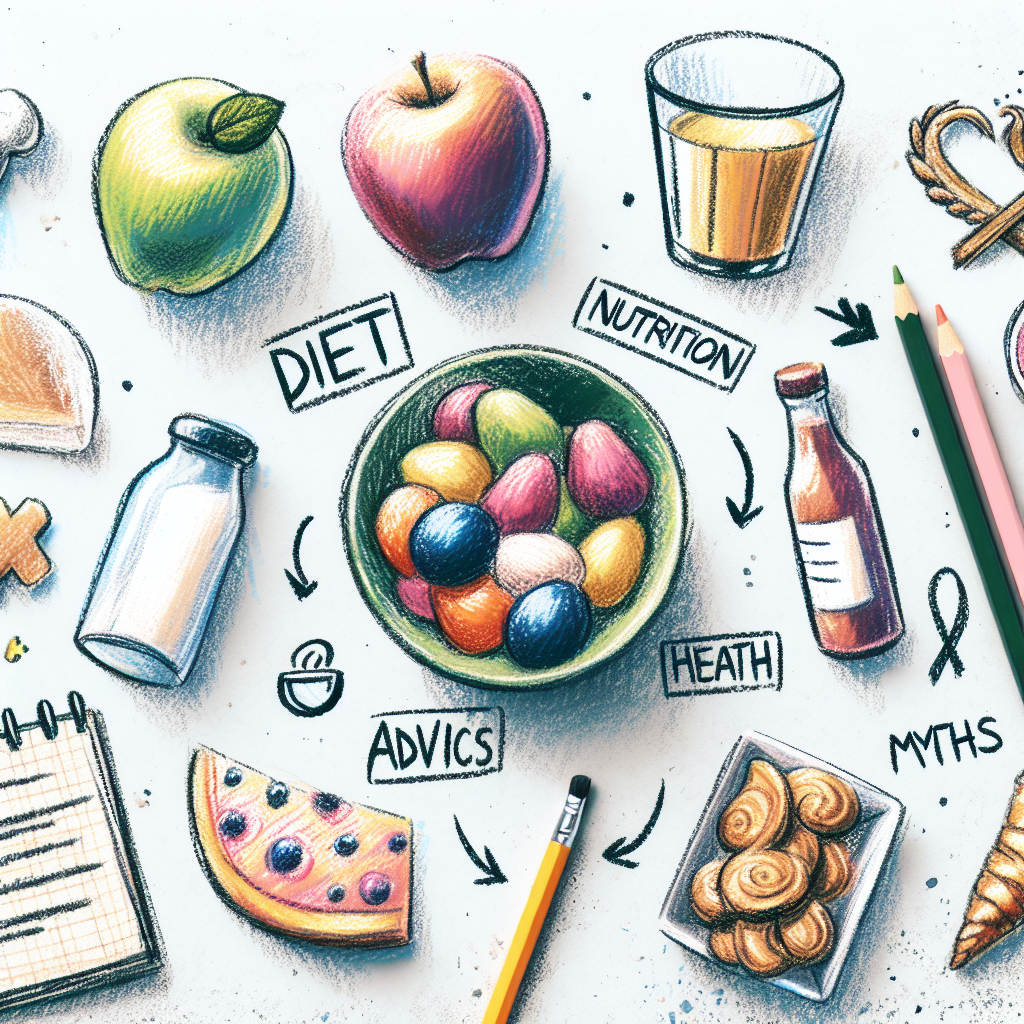 Pastelková ilustrace znázorňující téma: Zdravá výživa