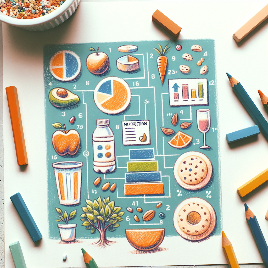 Pastelková ilustrace znázorňující téma: Zdravá výživa