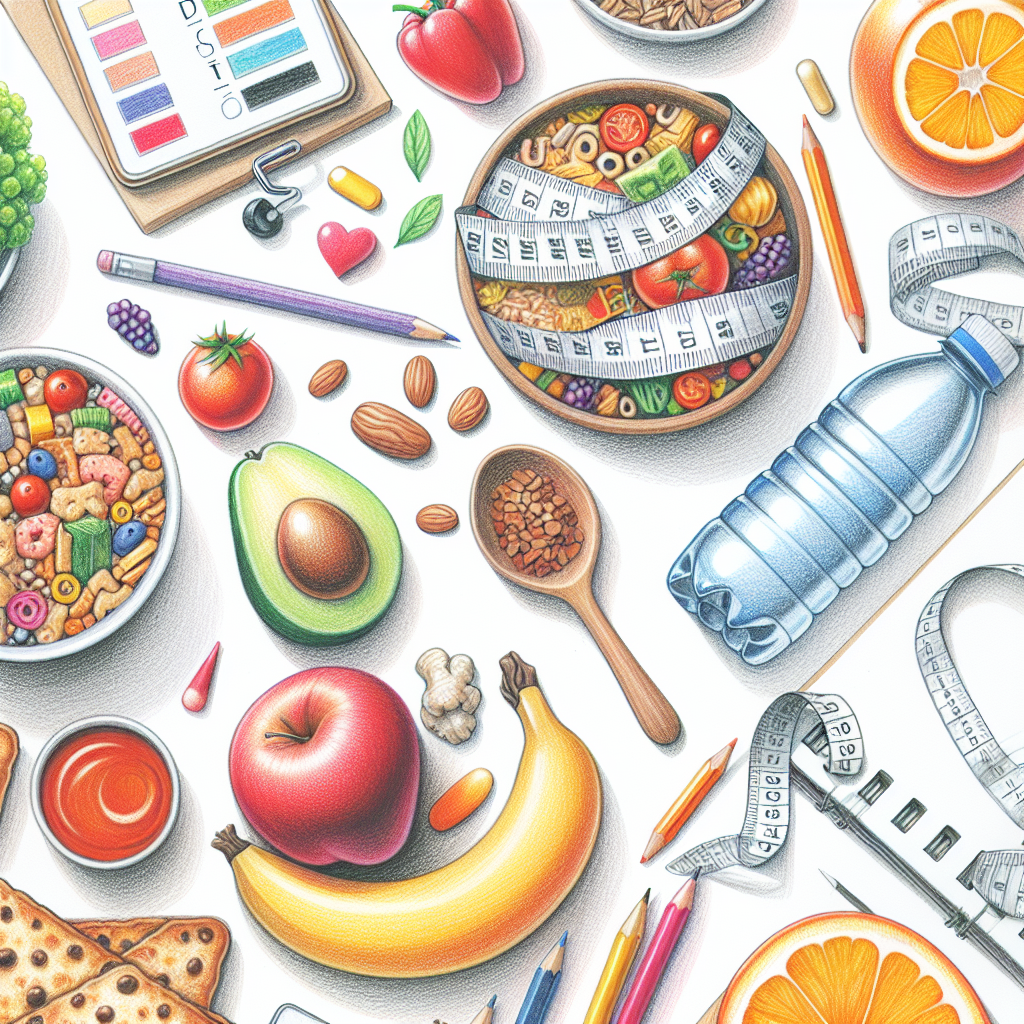 Pastelková ilustrace znázorňující téma: Výživa