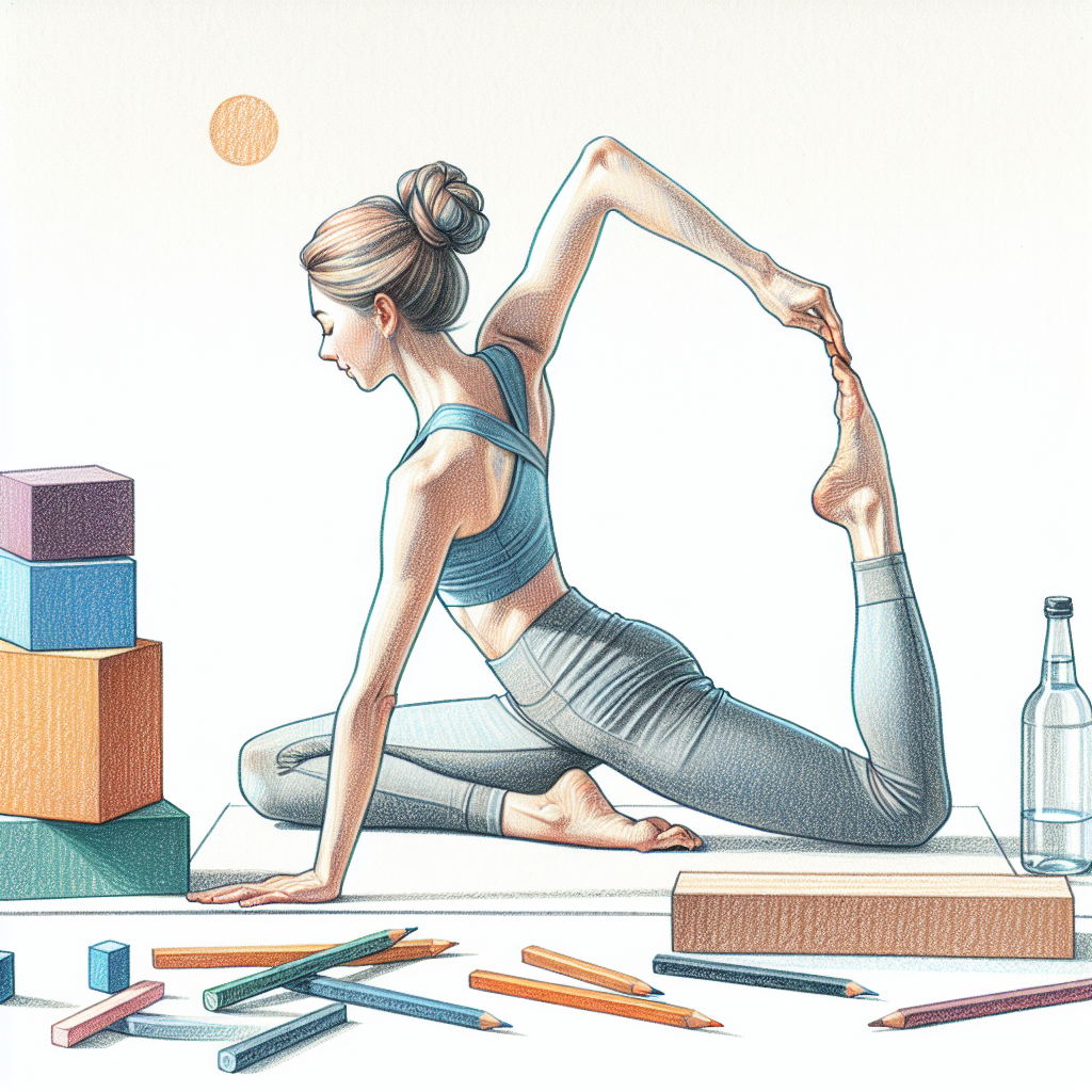 Pastelková ilustrace znázorňující téma: Cvičení jógy