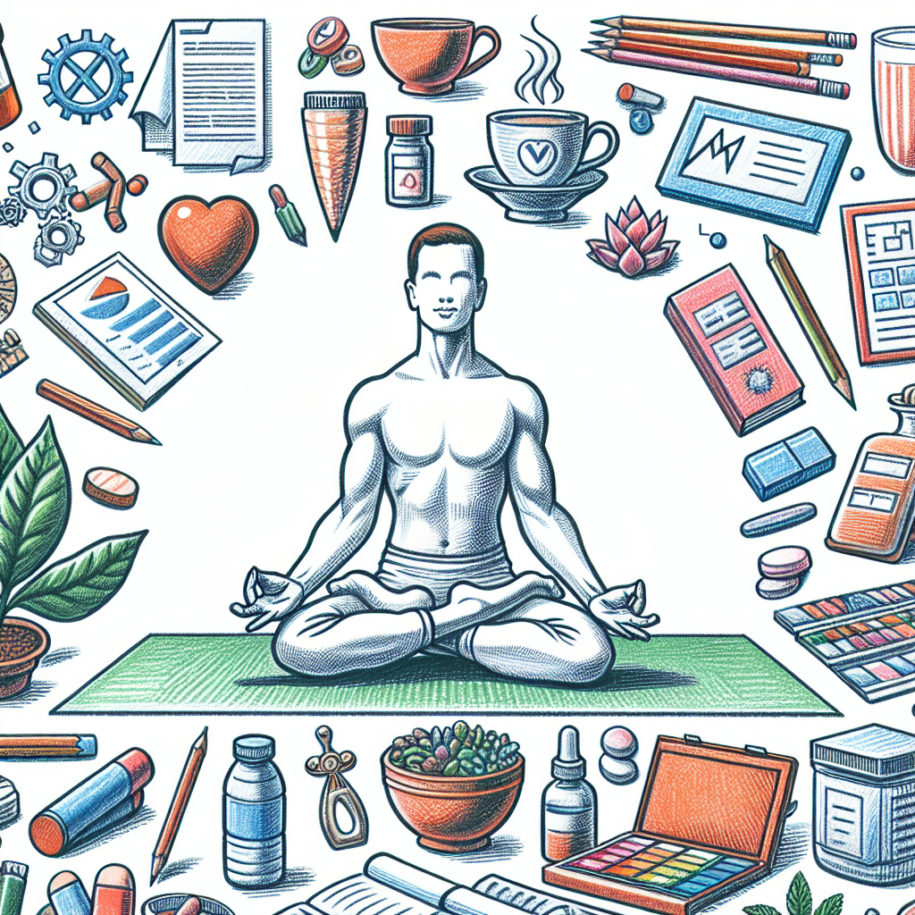 Pastelková ilustrace znázorňující téma: Zdraví a wellness