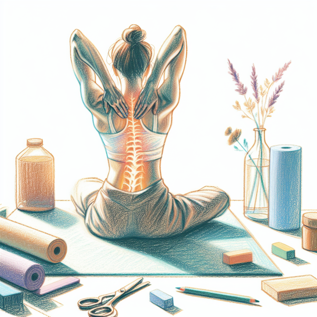 Pastelková ilustrace znázorňující téma: Jóga a zdraví