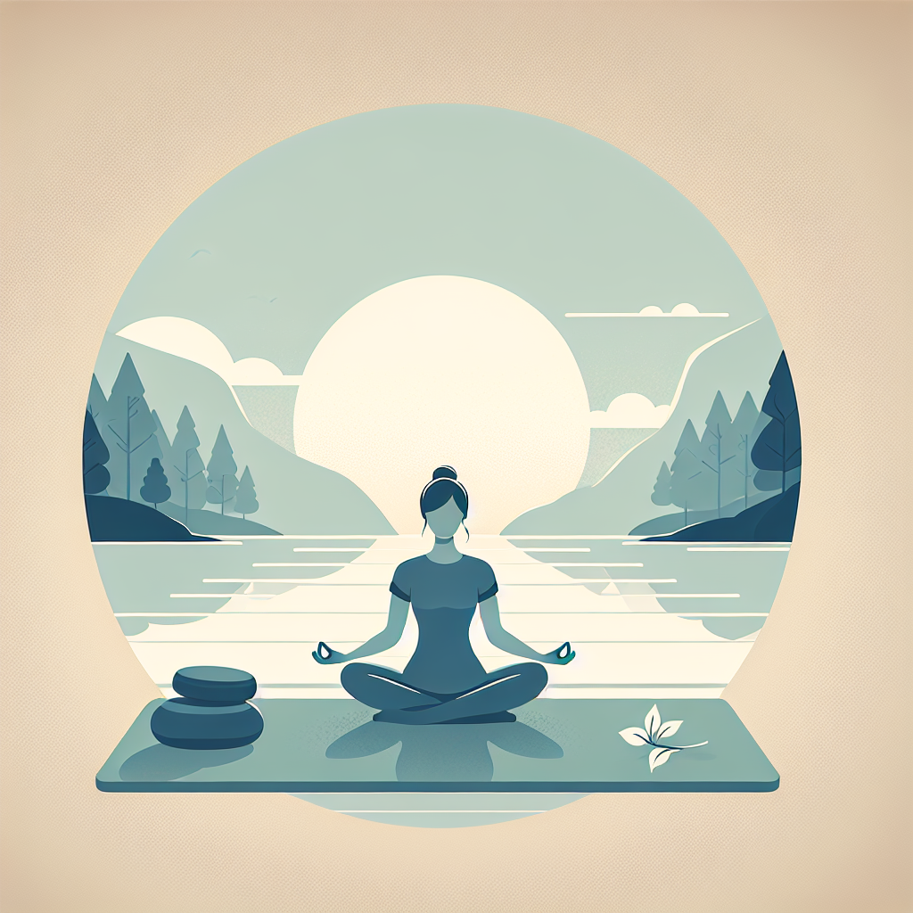 Ilustrace znázorňující téma: Jóga a meditace