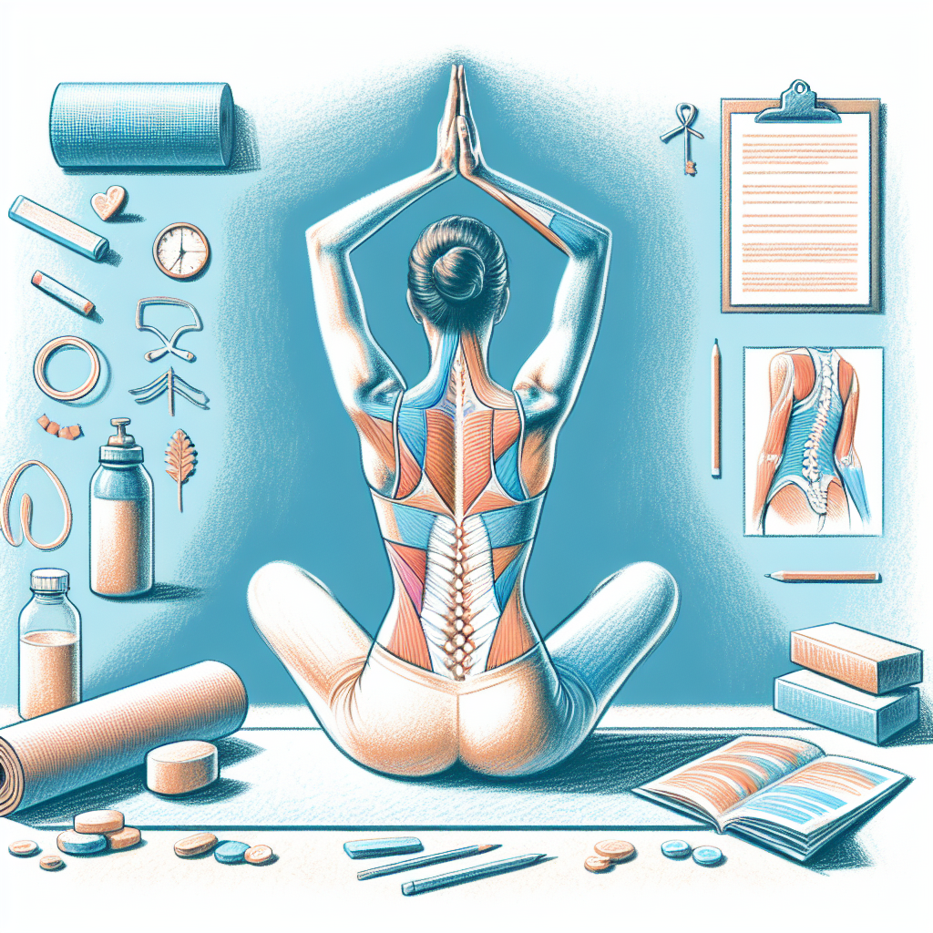 Pastelková ilustrace znázorňující téma: Jóga