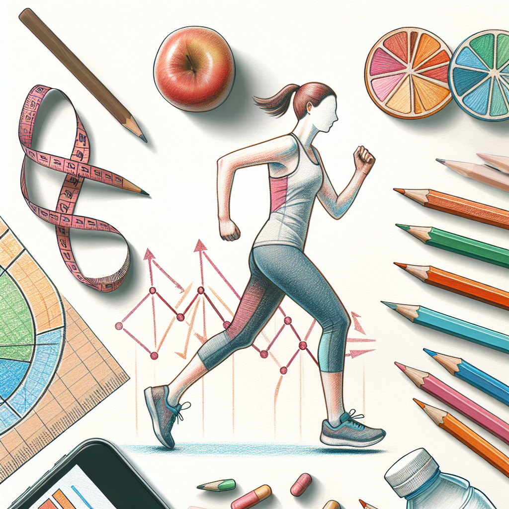 Pastelková ilustrace znázorňující téma: Fitness a zdraví