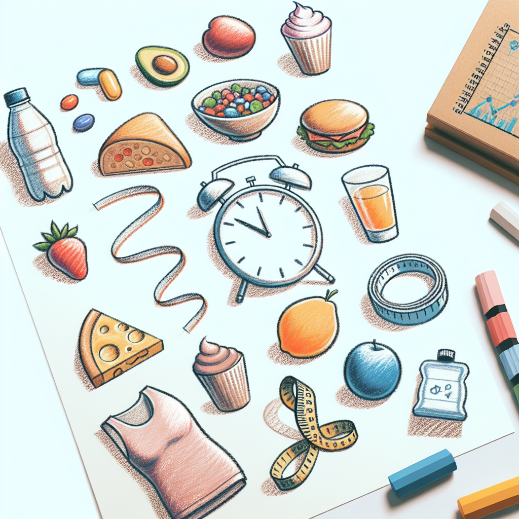 Pastelková ilustrace znázorňující téma: Hubnutí