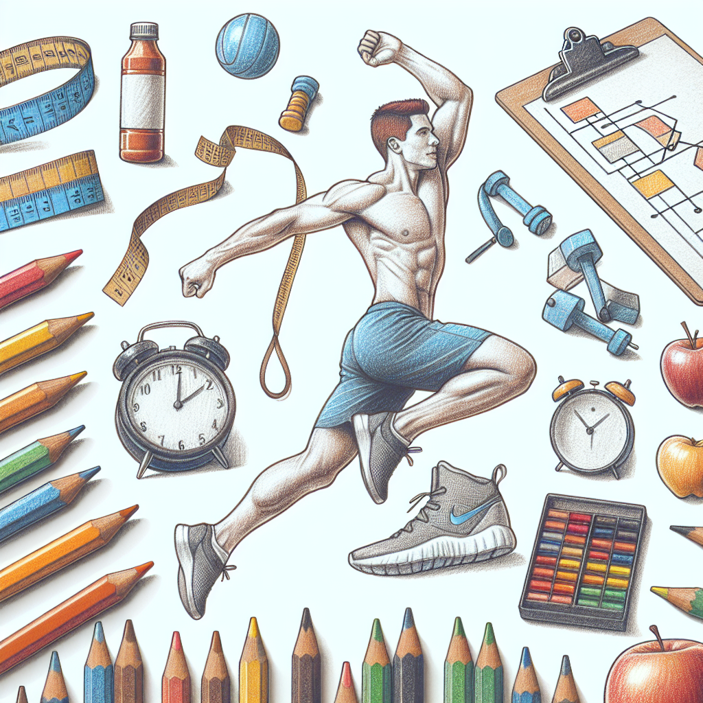 Pastelková ilustrace znázorňující téma: Cvičení