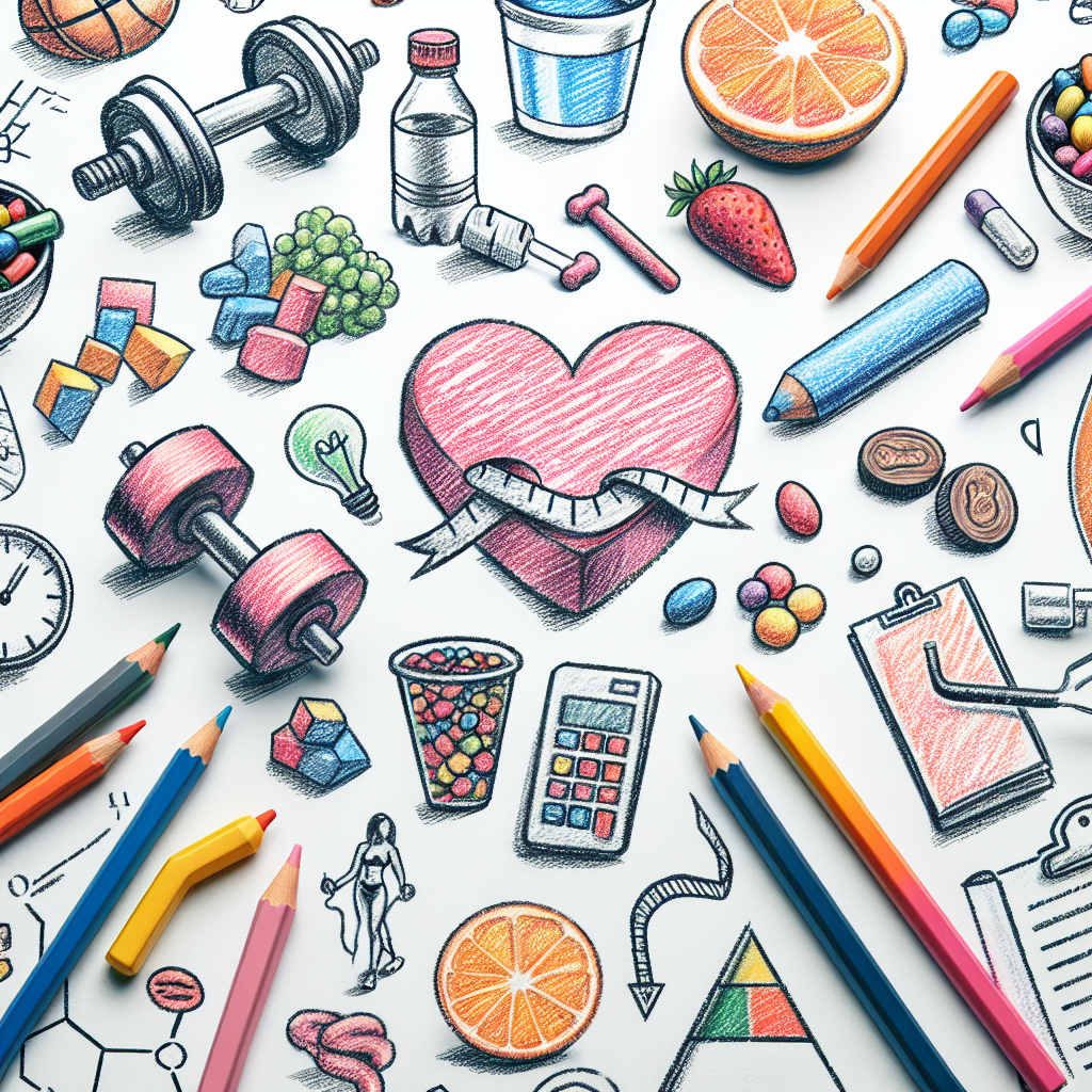 Pastelková ilustrace znázorňující téma: Hubnutí
