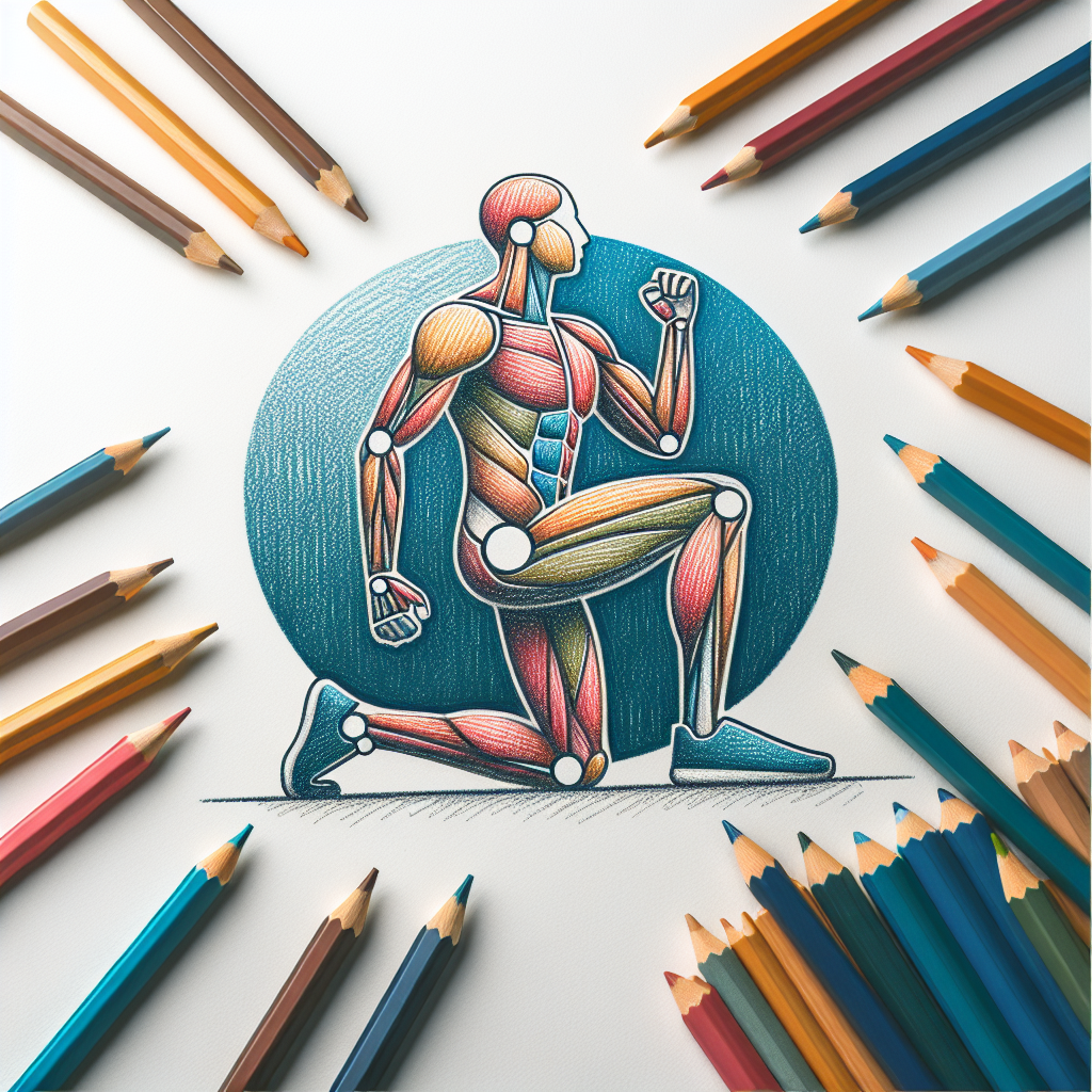 Pastelková ilustrace znázorňující téma: Cvičení