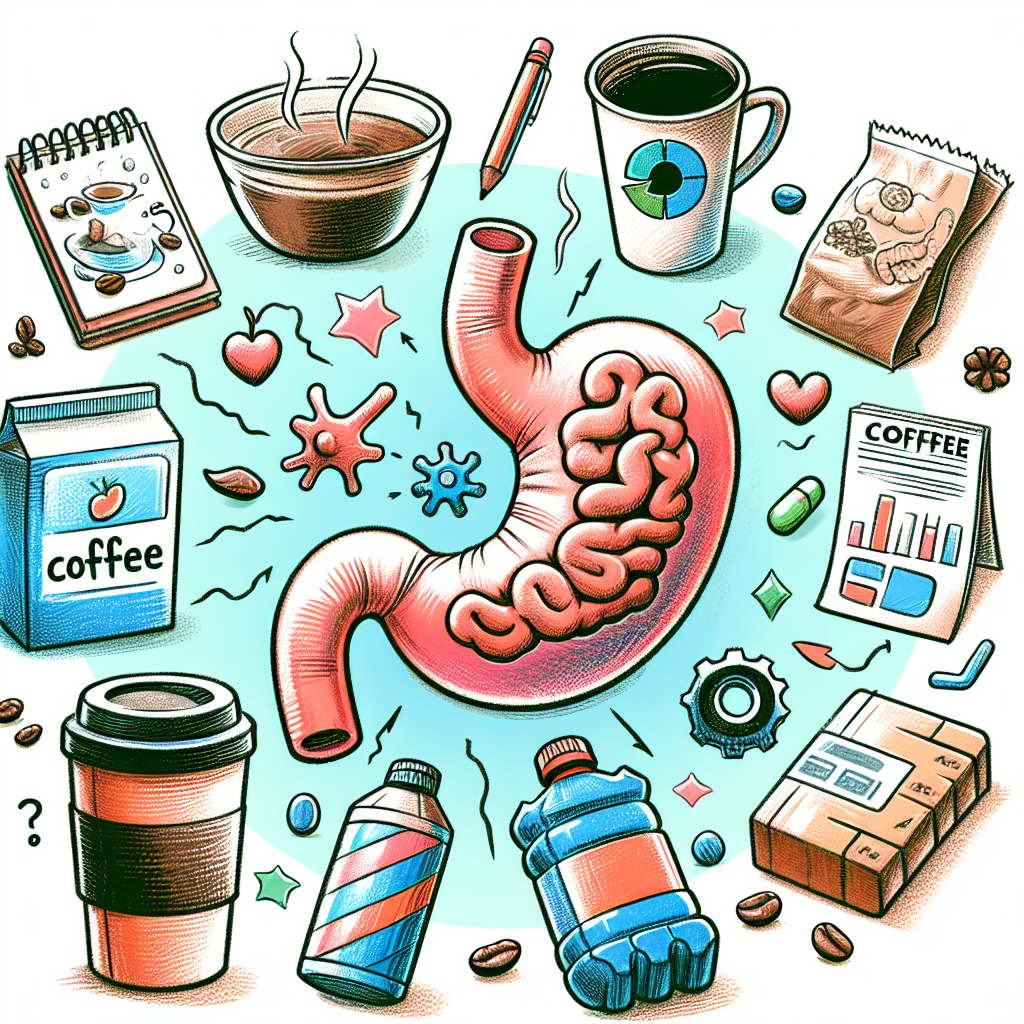 Pastelková ilustrace znázorňující téma: Káva a zdraví