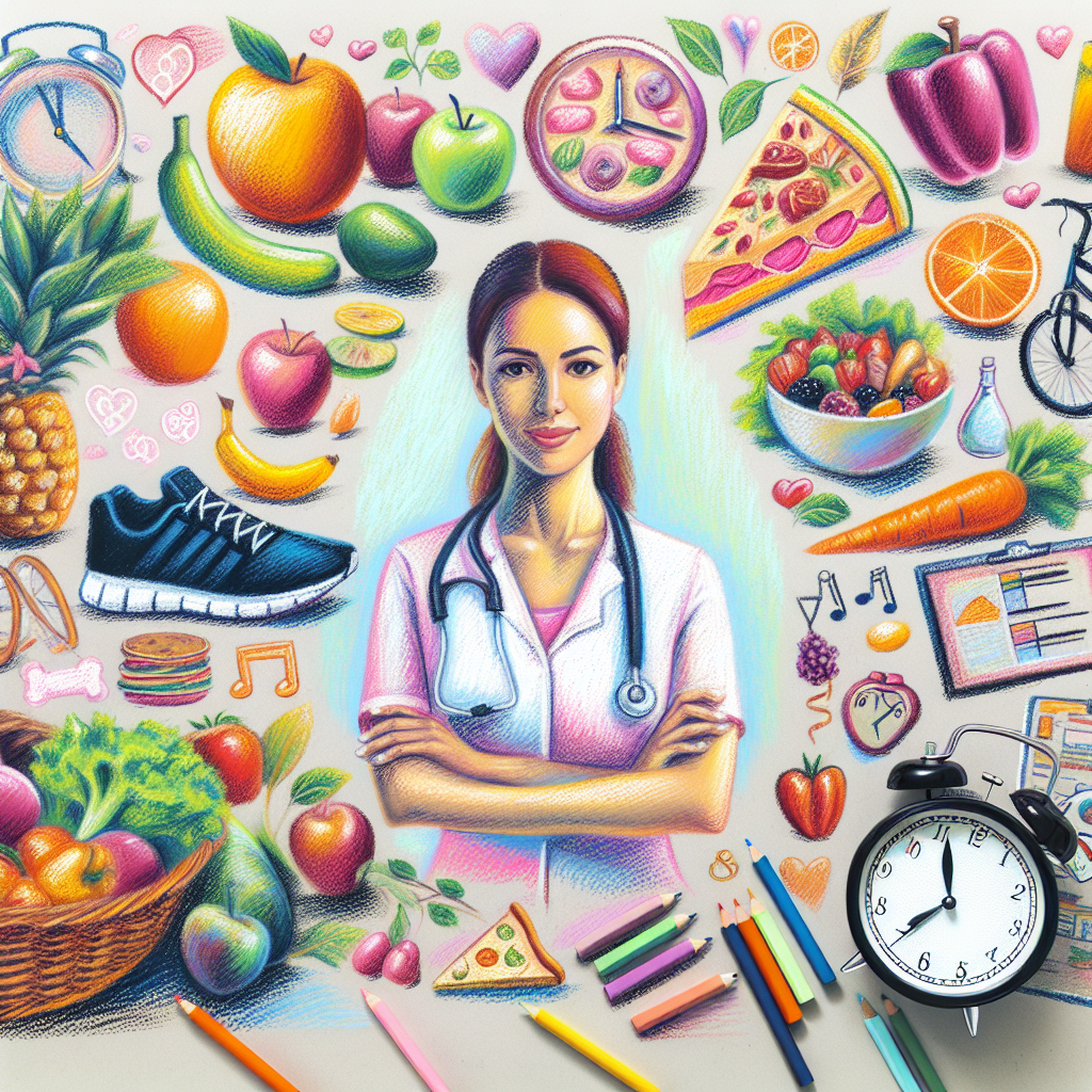 Pastelková ilustrace znázorňující téma: Zdraví