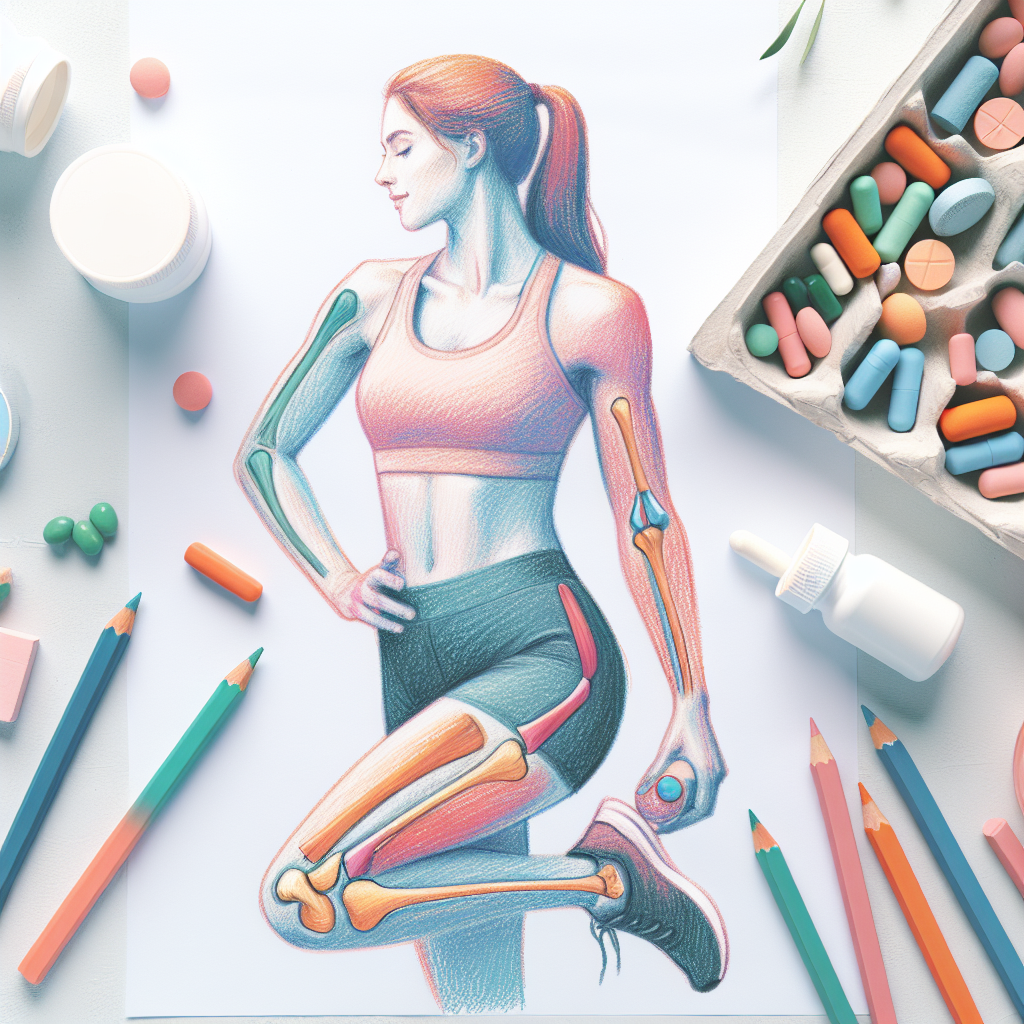 Pastelková ilustrace znázorňující téma: Zdraví kloubů