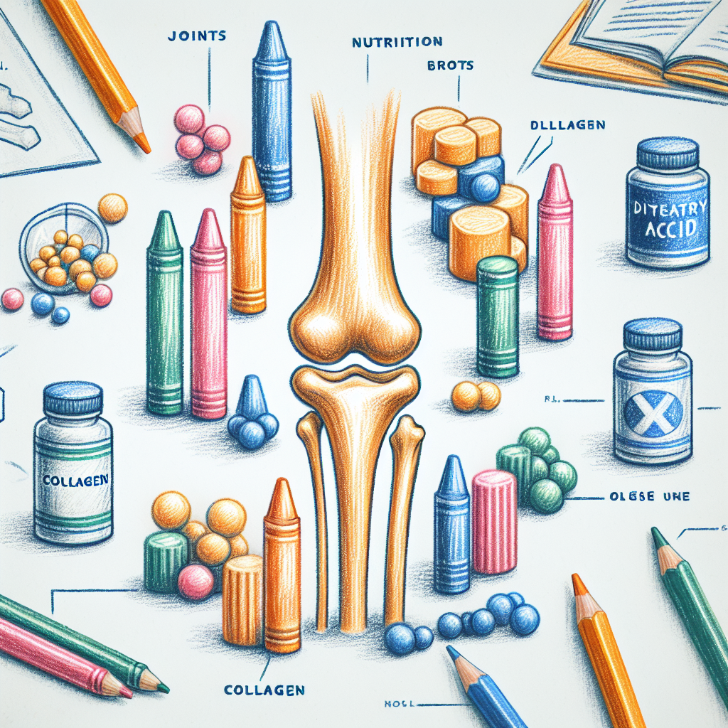 Pastelková ilustrace znázorňující téma: Kloubní výživa