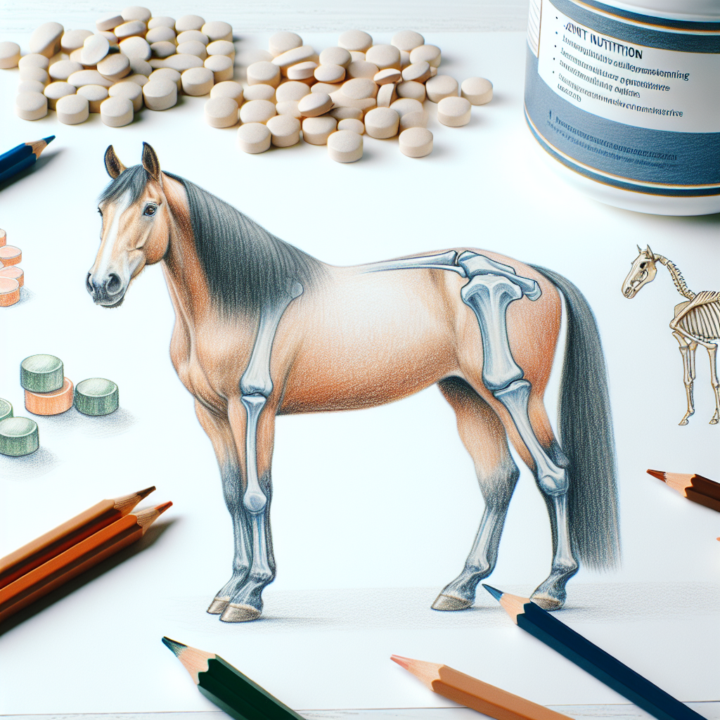 Pastelková ilustrace znázorňující téma: Péče o koně