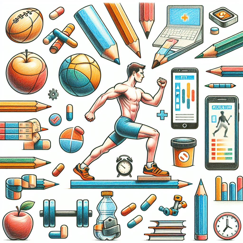 Pastelková ilustrace znázorňující téma: Kondiční cvičení