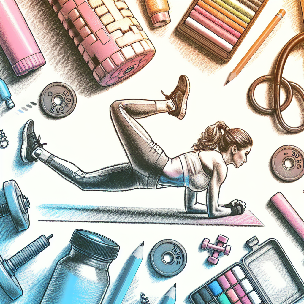 Pastelková ilustrace znázorňující téma: Kondiční cvičení