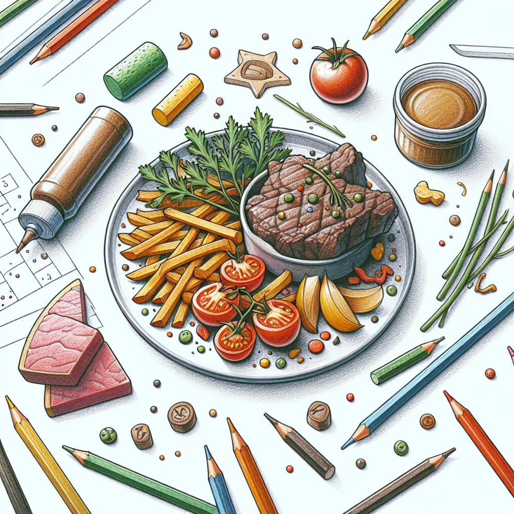 Pastelková ilustrace znázorňující téma: Recepty