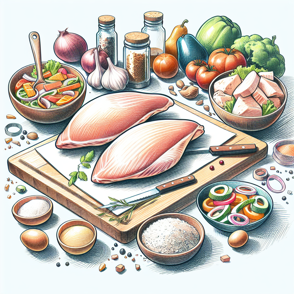 Pastelková ilustrace znázorňující téma: Recepty na maso