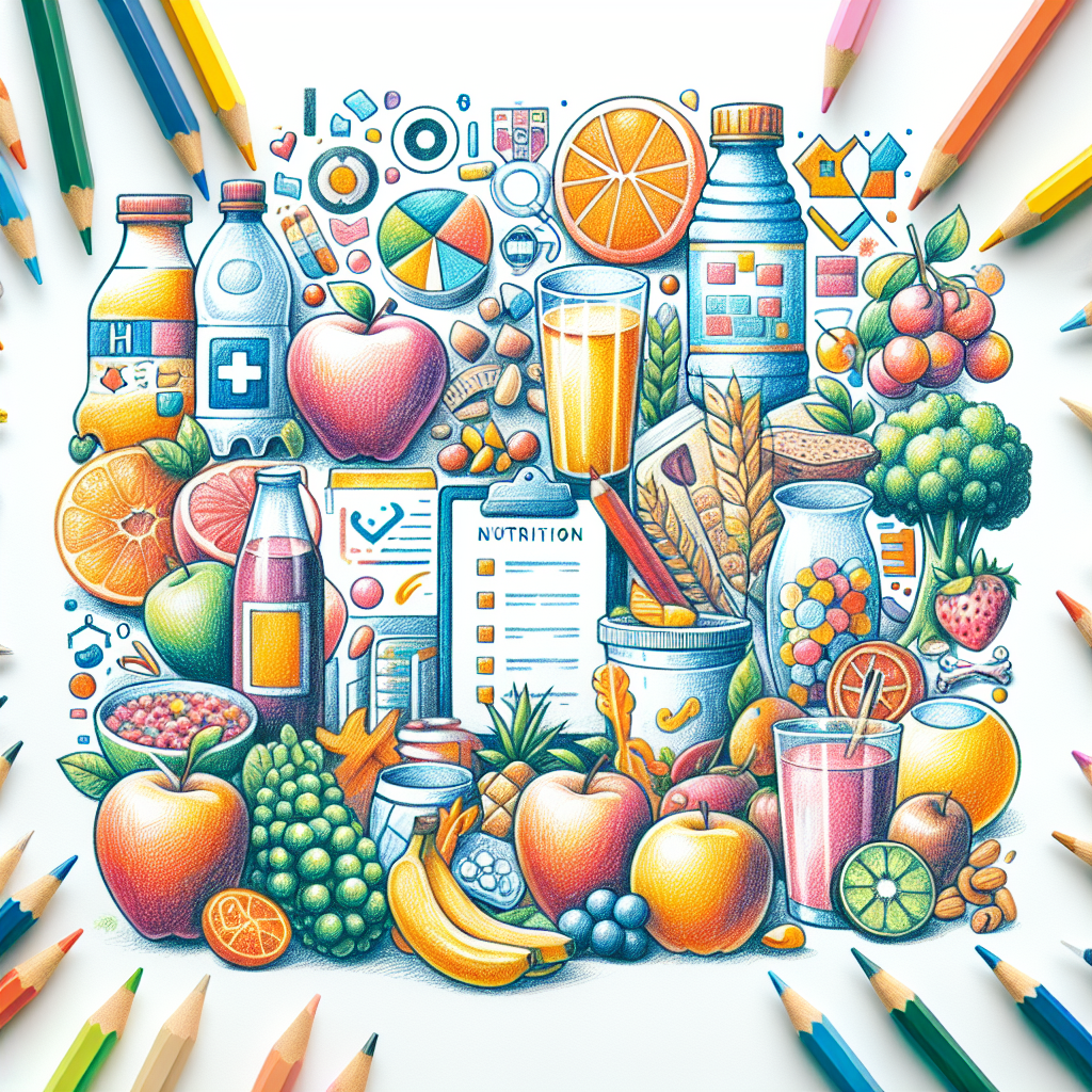 Pastelková ilustrace znázorňující téma: Zdravá výživa