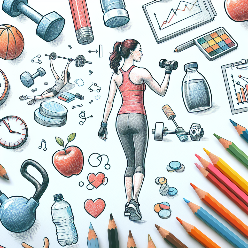 Pastelková ilustrace znázorňující téma: Cvičení