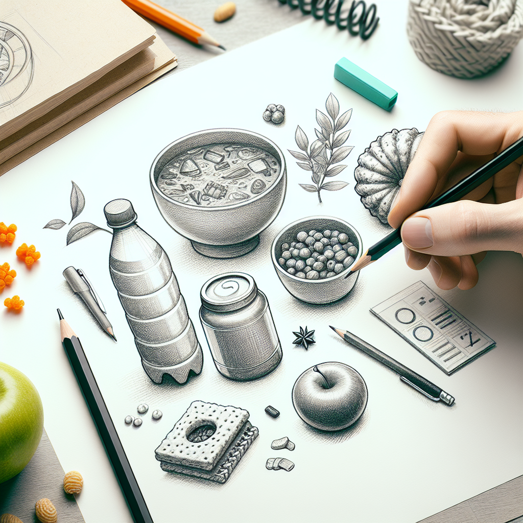 Pastelková ilustrace znázorňující téma: Zdraví a výživa