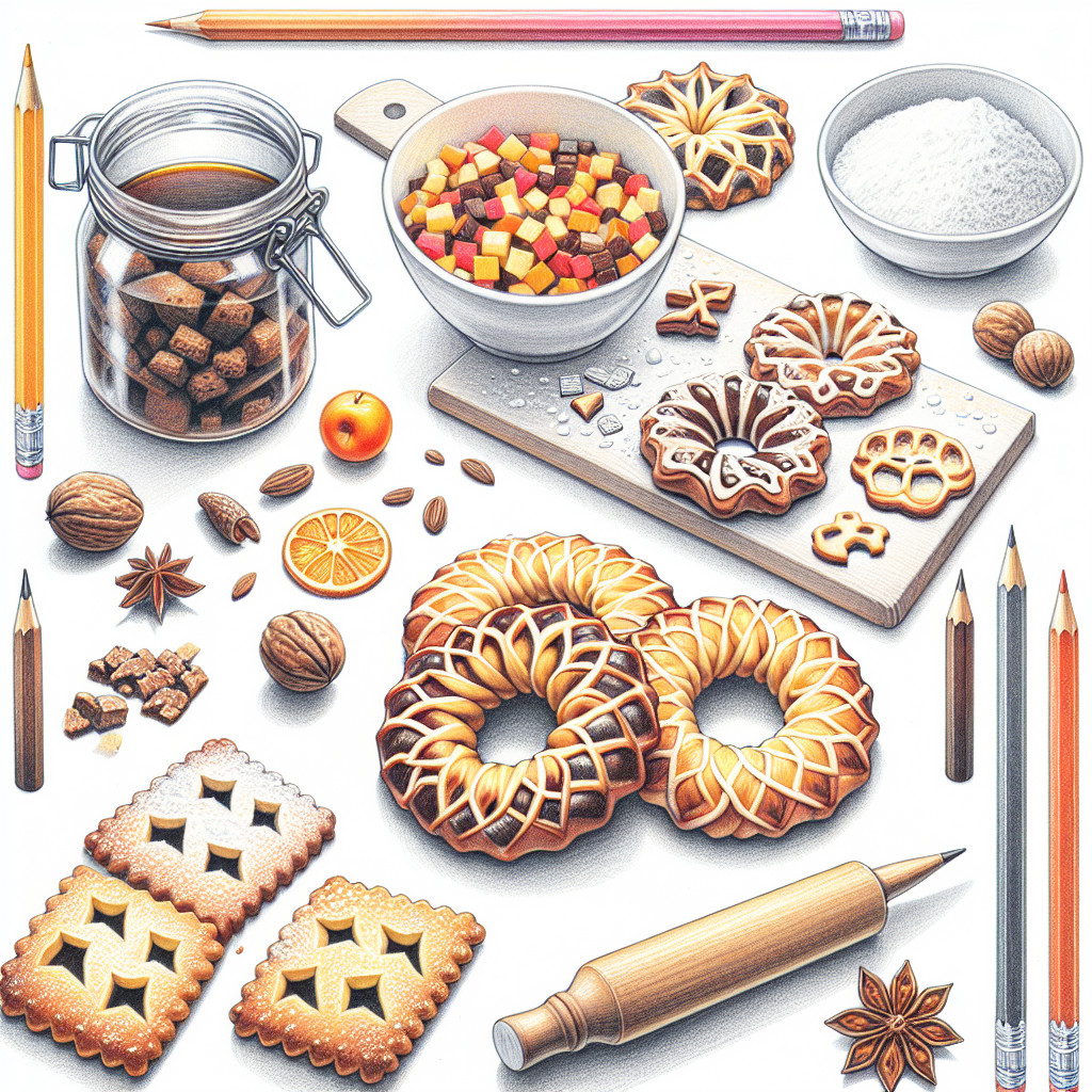 Pastelková ilustrace znázorňující téma: Recepty
