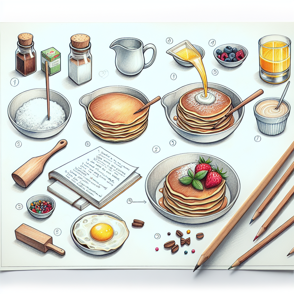 Pastelková ilustrace znázorňující téma: Recepty