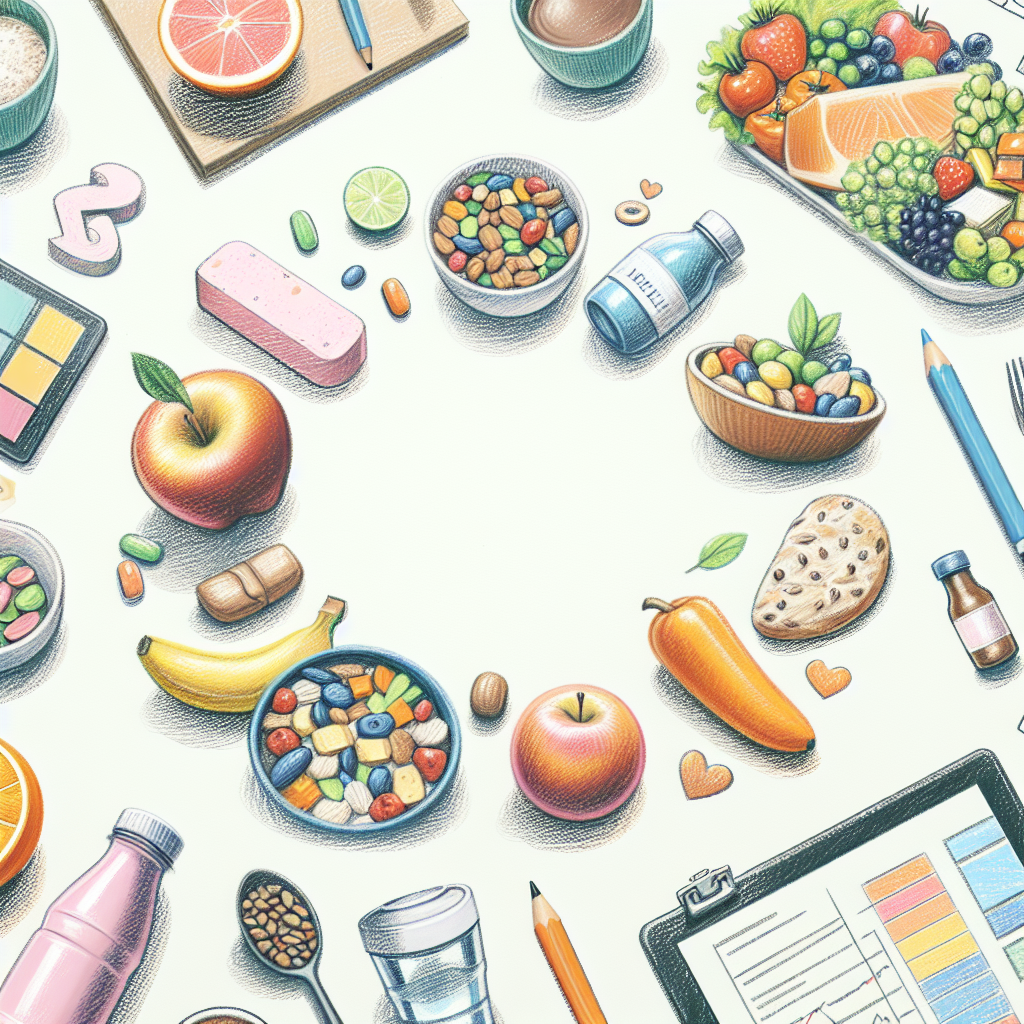 Pastelková ilustrace znázorňující téma: Zdravá výživa
